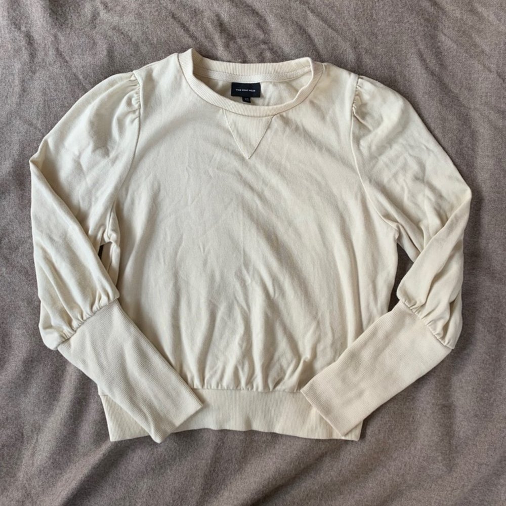 Who What Wear Fitted Sweater, Cream